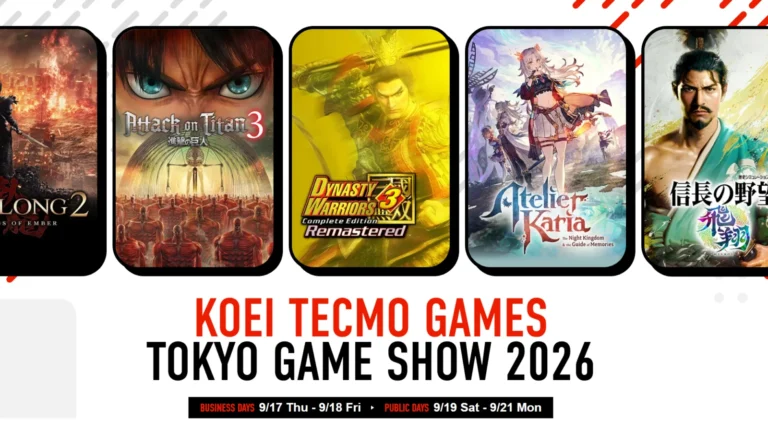 Lineup da Koei Tecmo para a Tokyo Game Show 2026