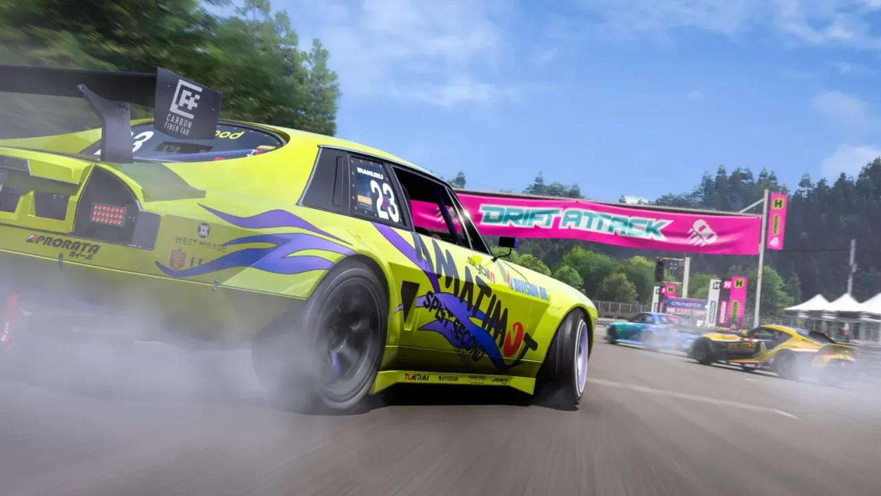 Forza Horizon 6 em material oficial do anúncio de Drift Attack e da colaboração com 7-Eleven