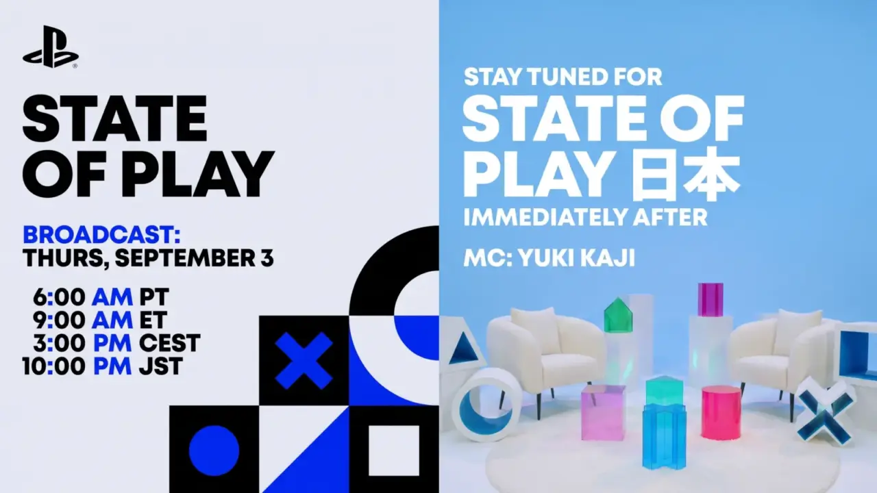 Anúncio oficial do State of Play de 3 de setembro de 2026