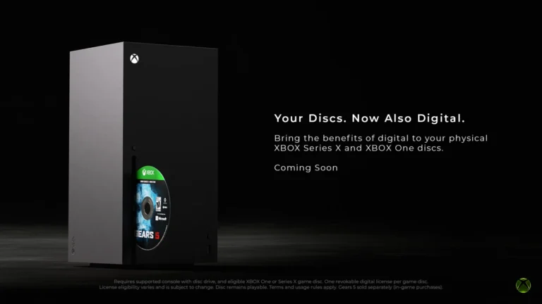 Material oficial do Xbox para o sistema Disc-to-Digital